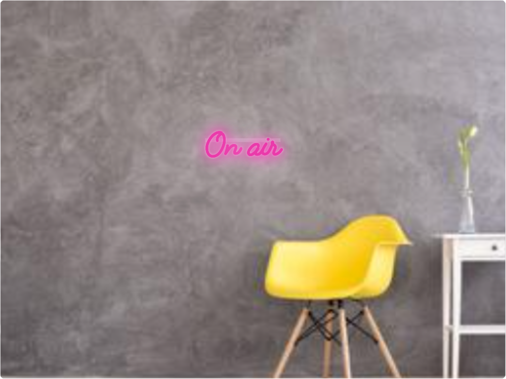 Custom text: On air